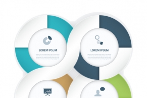 ppt元素流程图矢量素材