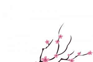 春分桃花元素