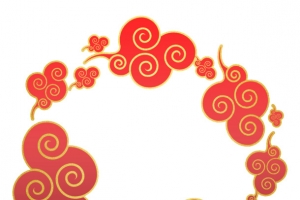 祥云花边图案