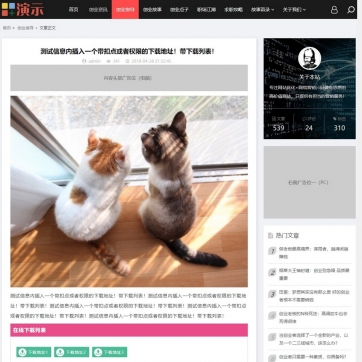 帝国CMS个人博客整站模板：HTML5自适应，视频收费播放下载，新闻资讯一应俱全