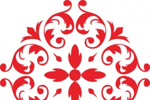 红色花纹