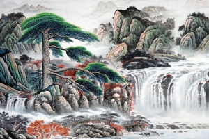 中国风山水水墨画风景