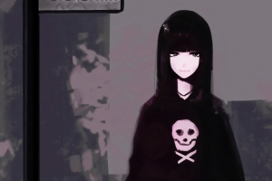 可爱发型动漫少女Hate Chan 4k壁纸