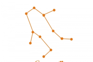 卡通橙色双鱼座高清PNG透明免扣设计素材免费下载