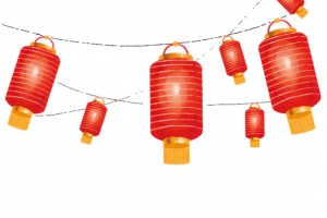除夕灯笼 红色灯笼 中国风 装饰