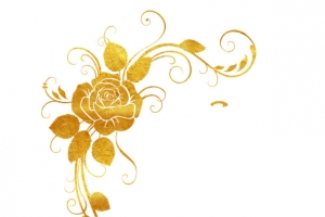 潮流烫金玫瑰花免抠图