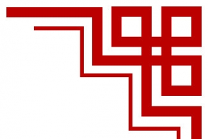 中国风边框红色窗棂边框