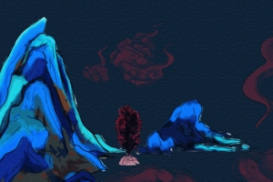 国潮祥云山水第八分高清PNG透明背景素材免费下载_banner海报设计必备