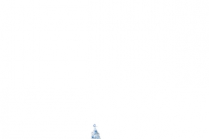 冬日蓝色冰雪梦幻房屋
