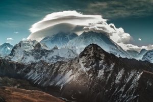 喜马拉雅山的天空