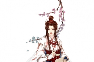 立绘人物造型梅花高清合成