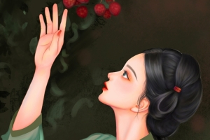 苹果 iPhone景深 女孩 绘画 平板电脑壁纸