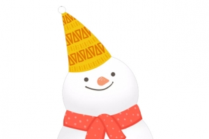 圣诞节冬天雪人