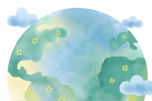 淘宝手绘化妆品植物背景