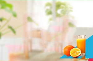 电器榨汁机清新背景banner