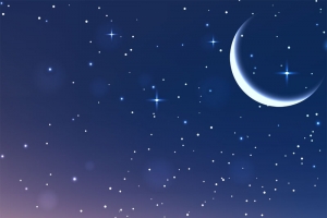 仲夏夜之梦月亮晚安H5背景素材
