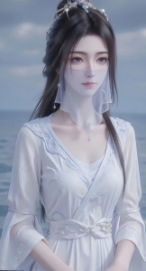 紫灵 面纱 4k手机壁纸竖屏全面屏美女图