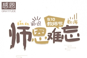 教师节师恩难忘手绘人物祥云