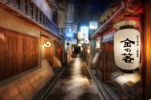 唯美古风灯笼街道
