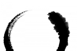 浓郁泼墨毛笔圈