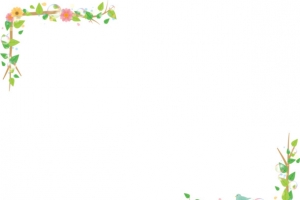 绿色春季花朵框架