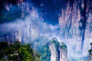 山水画雁荡山风光