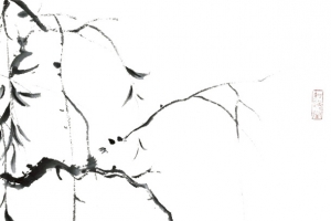 装饰柳树水墨画