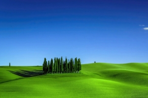 托斯卡纳 绿色草地风景 3440x1440带鱼屏壁纸