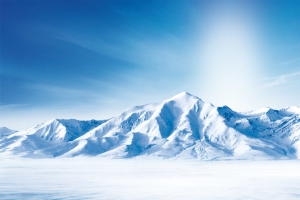 蓝色雪山