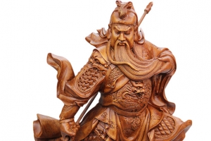 木雕件武财神素材