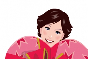 节日礼物幸福女人