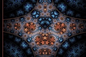 蓝色光效抽象形状壁纸