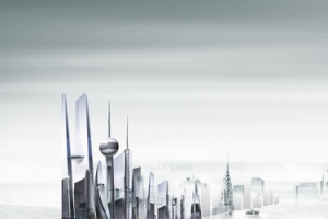 白色简约建筑背景