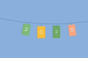 2025年数字简单简约2560x1600电脑壁纸