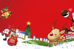 淘宝电商卡通圣诞节背景banner