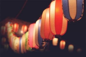 除夕夜烟花团圆H5背景psd源文件下载