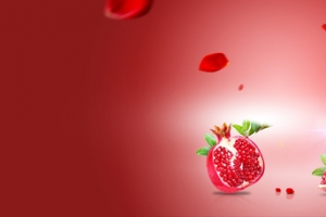 韩束护肤品红色石榴背景banner