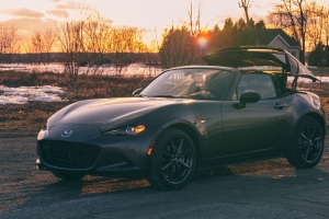  mazda mx-5 mazda mx-5 rf maz达 日落 侧视图 4k壁纸 3840x2160
