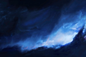 梦幻星空星云风景3440x1440壁纸
