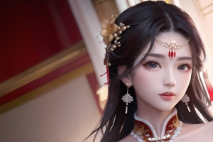新娘 古装 古风 唯美 动漫 ai 3440x1440壁纸