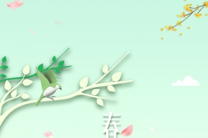 春分小女孩背景
