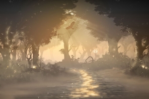 3840x2160 森林 雾 光 动物 野生动物 艺术壁纸 背景