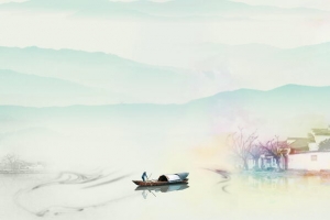 中国风醉江南梦如画背景素材