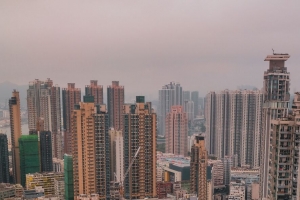 城市 摩天大楼 建筑物 雾 4k壁纸 3840x2160