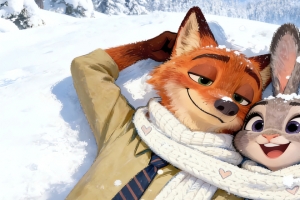 朱迪狐尼克雪地 围巾3440x1440带鱼屏壁纸