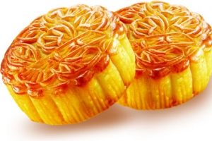美味金黄色月饼中秋