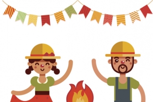 热闹的篝火晚会