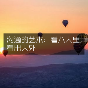 沟通的艺术，洞察人心，超越视野 | 提升个人能力的必读之书