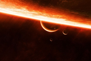 行星 表面 辉光 空间 光 4k壁纸 3840x2160