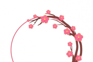 梅花装饰头像框